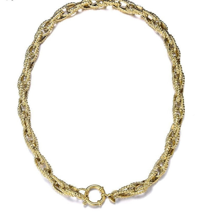 Halsketting Adelina Stainless Steel Kleur Goud 41+2.5cm