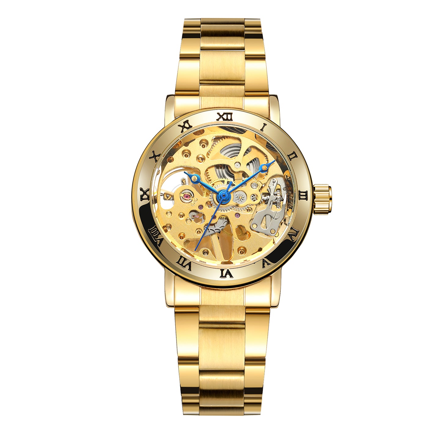 Dames Sieraden Geschenkset met Sjaal Armband Oorbellen Halsketting en Skeleton Horloge Larissa