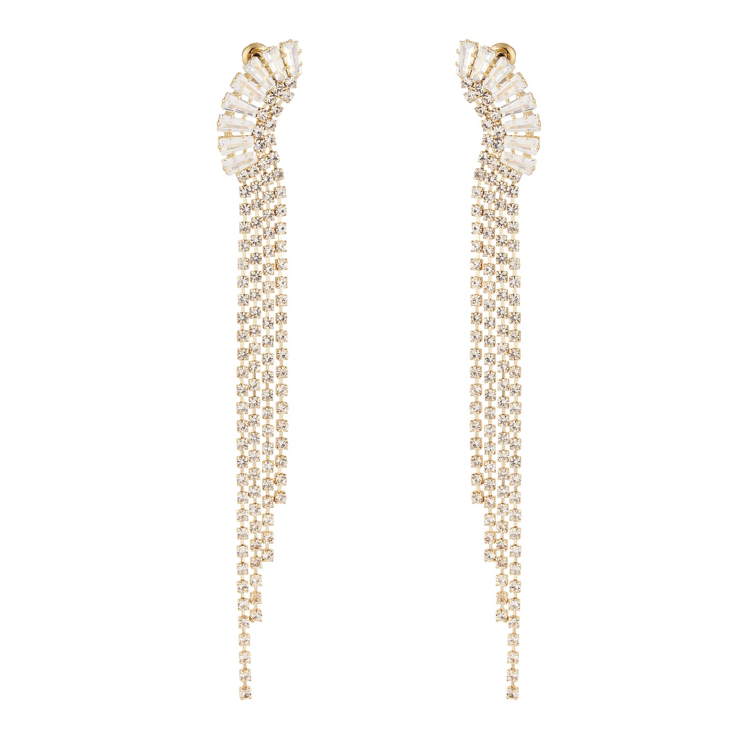Dames Oorbellen Koper met Strass Steentjes 10.60Cm Lavea
