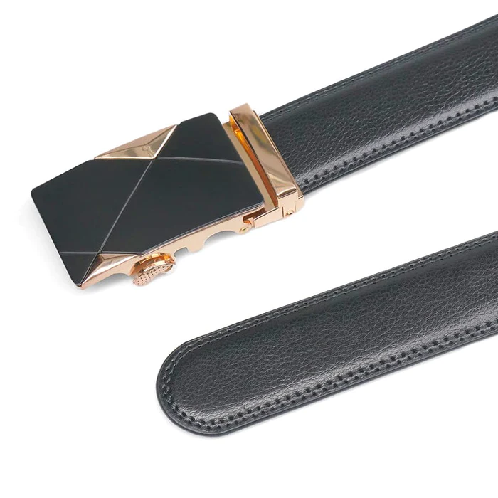 Heren Sieraden Geschenkset goudkleurig met Benssens Kaarthouder Armband Riem en Skeleton Horloge Levi