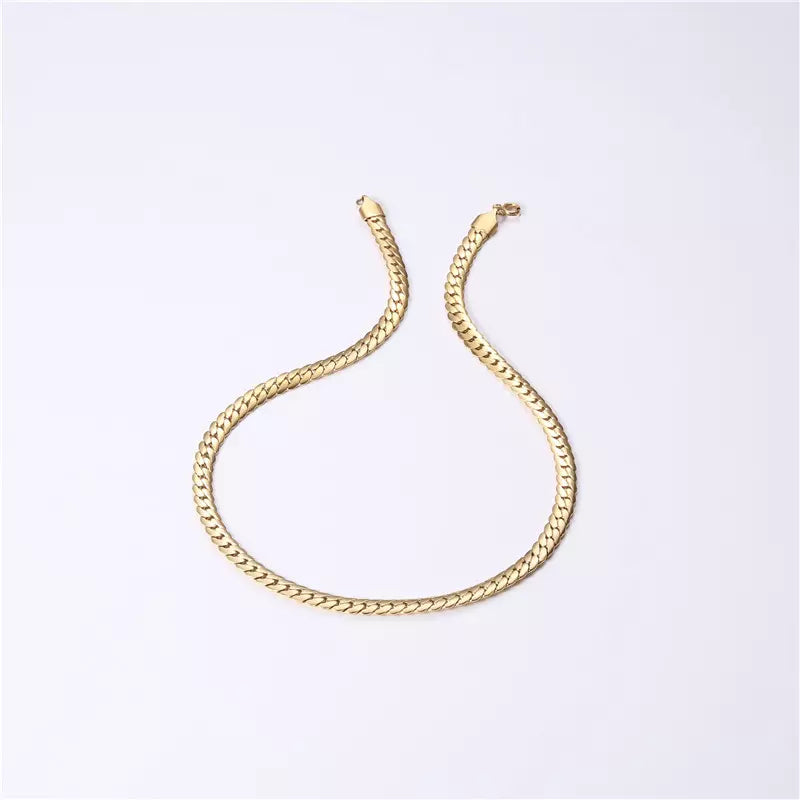 Dames Halsketting met S-Schakels Goudkleurig (18K) Stainless Steel 45 Cm Freya