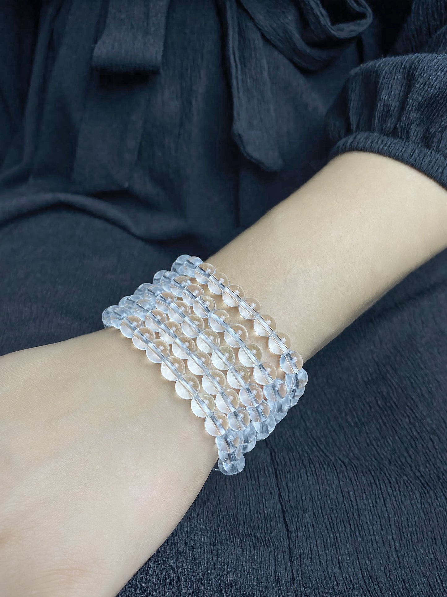 Dames Bergkristal Armband doorzichtig elastisch 19 Cm Benssens