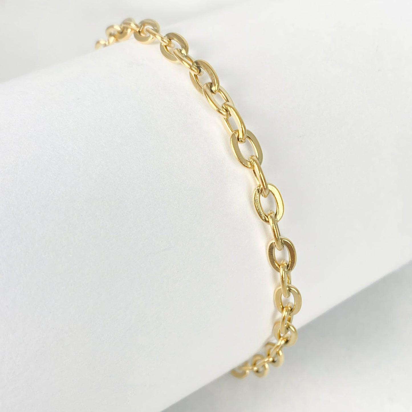 Dames Enkelband Goudkleurig 18K Ankerschakels 20.5+5 Cm Marente