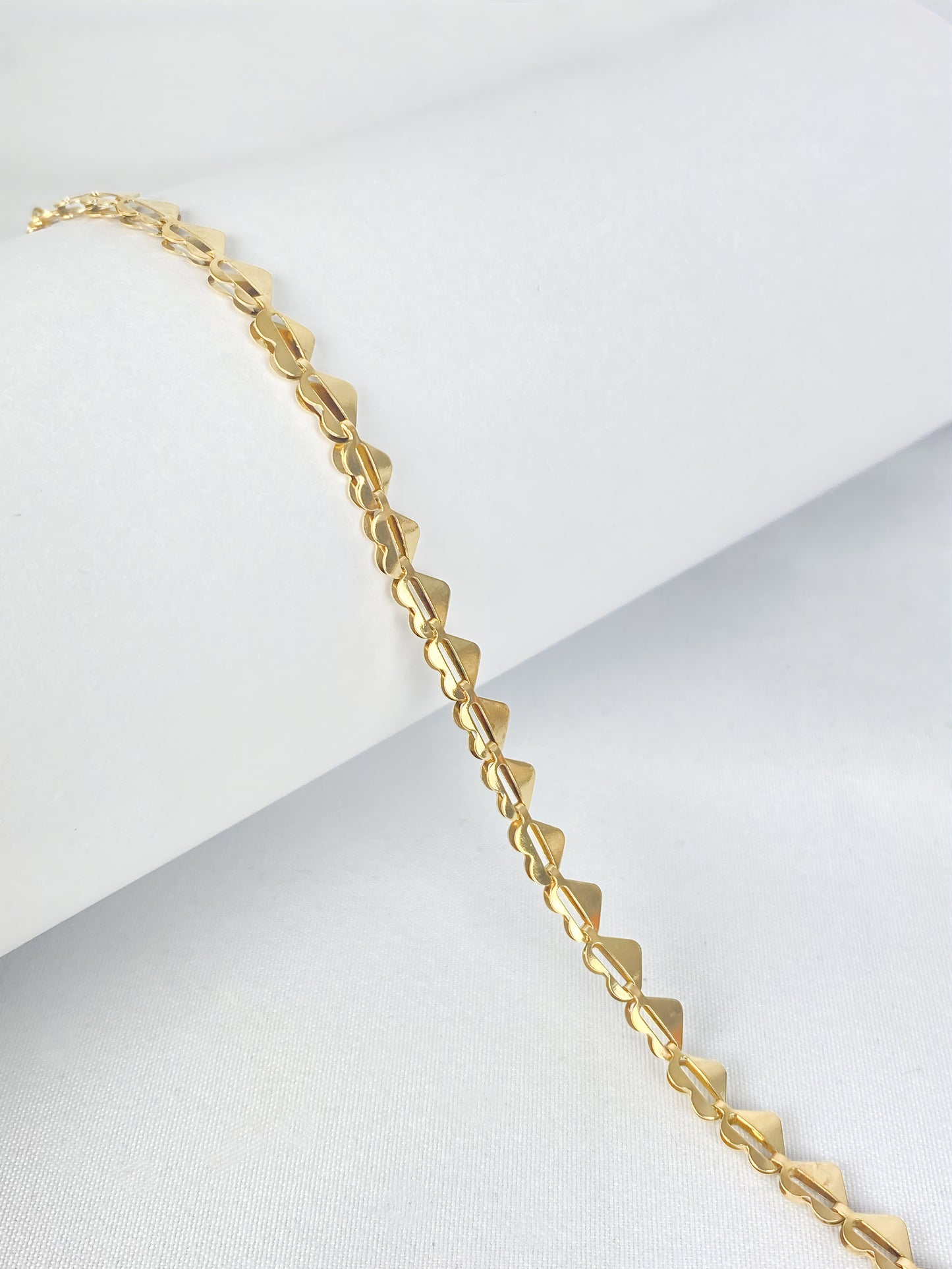 Dames Enkelband Goudkleurig met 26 hartjes 19.5+5 Cm Marnie