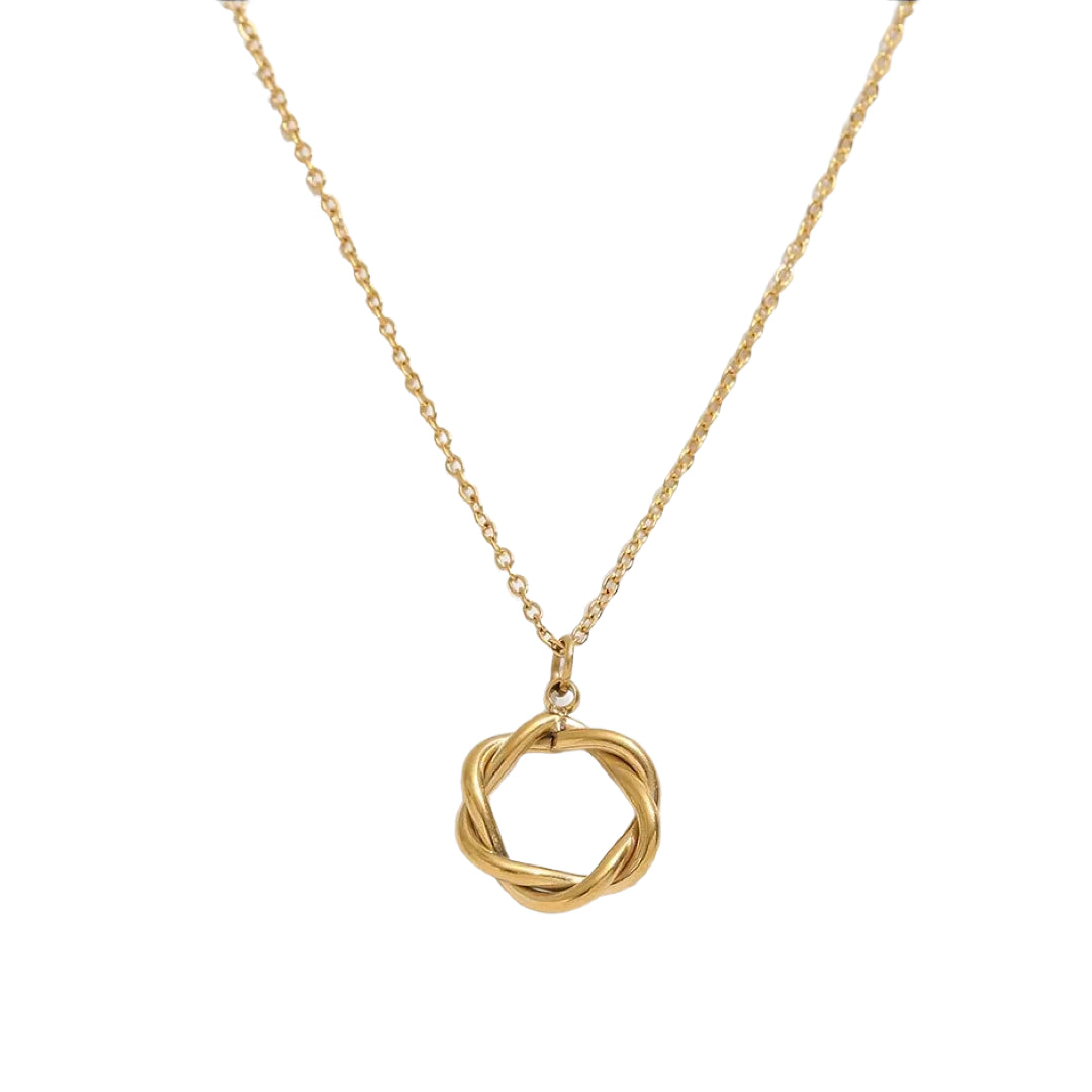 Dames Halsketting Goudkleurig 18K met Hanger 41+5cm