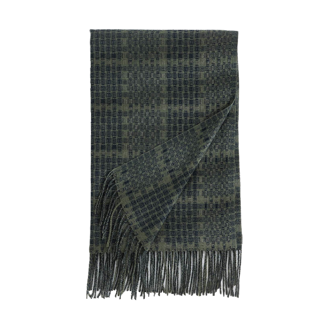 Dames Sjaal Cashmere/polyesther kleur Groen 180 Cm