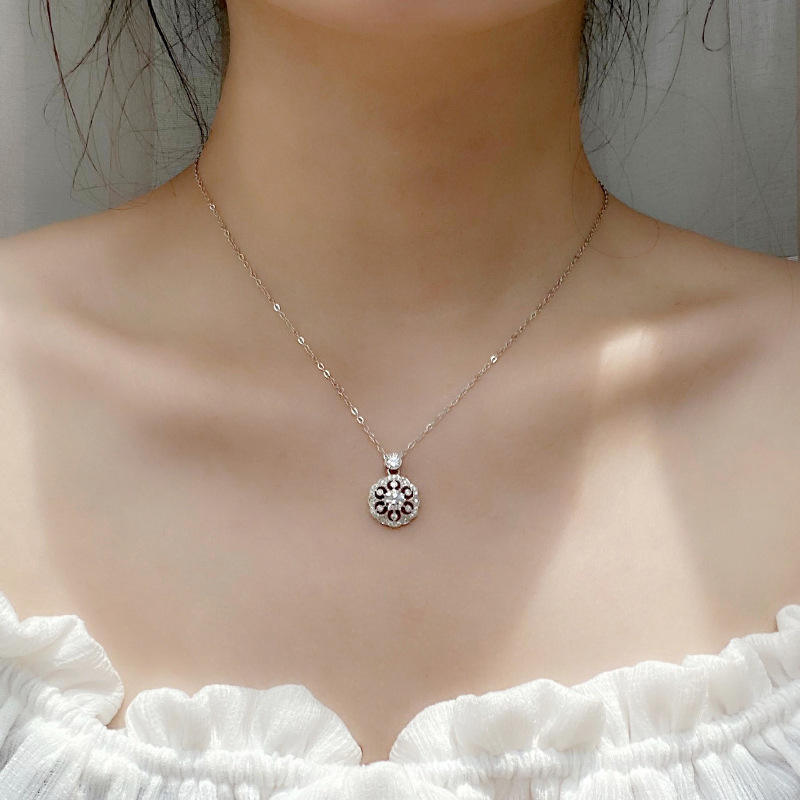 Dames Halsketting Met 925 Sterling Zilver en Witte Morganite Edelsteen als Hanger 40+5 Cm Loresa