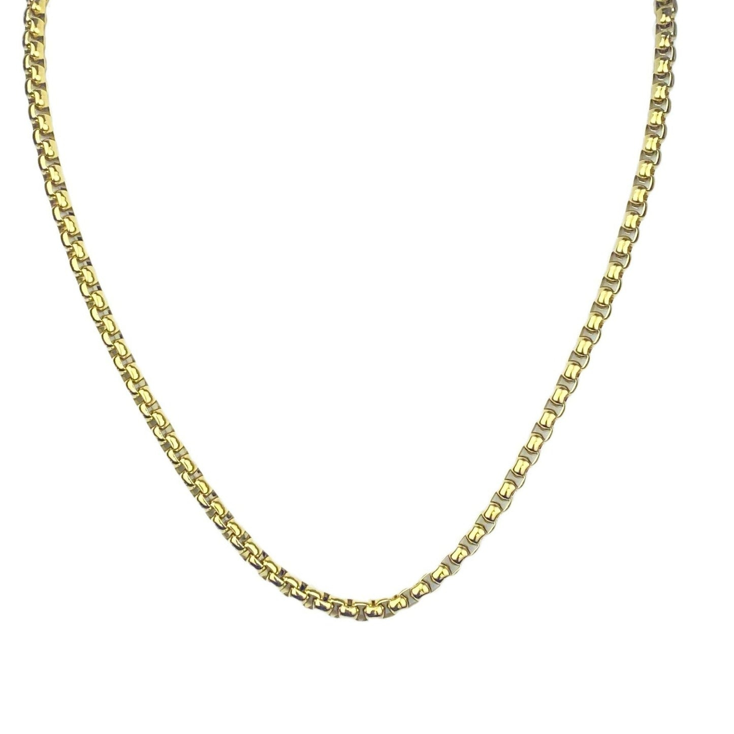 Dames Halsketting Goudkleurig 18k Stainless Steel met Venetiaanse Schakels 50+8 Cm Oriana