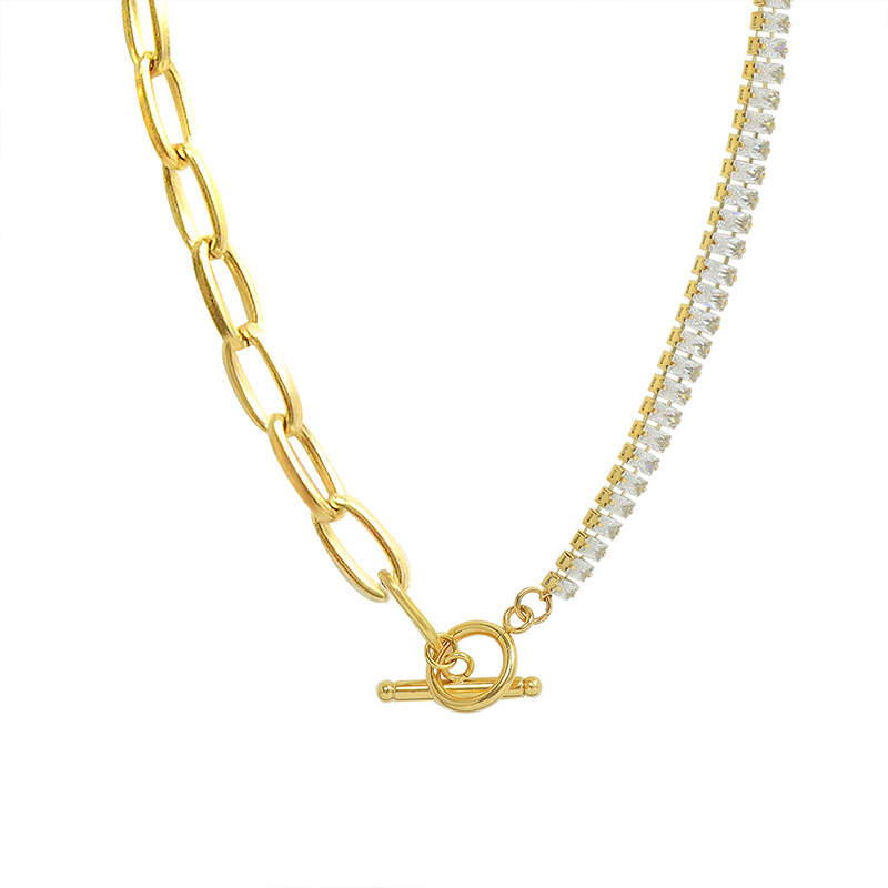 Dames Sieraden Geschenkset met Halsketting Armband Taille Riem en Skeleton Horloge