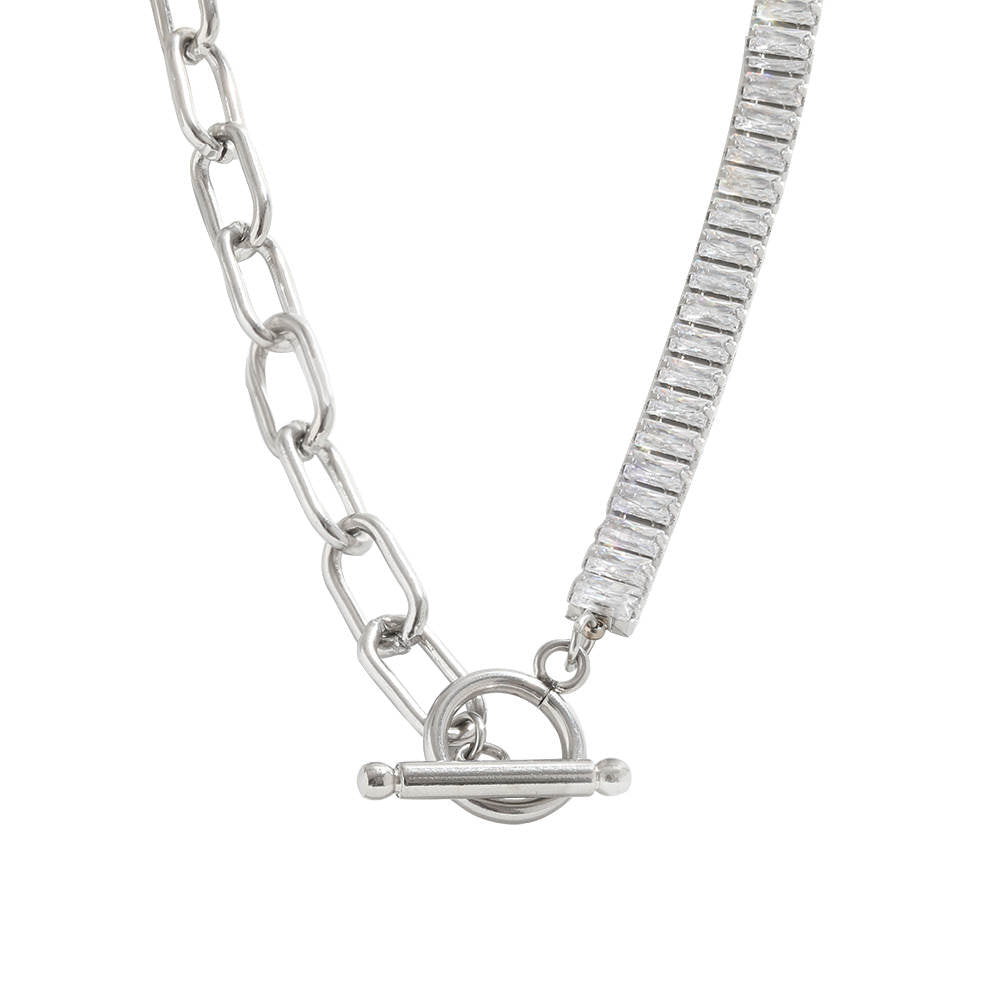 Heren Sieraden Geschenkset Zilverkleurig met Benssens Kaarthouder Armband Riem en Skeleton Horloge set Mila