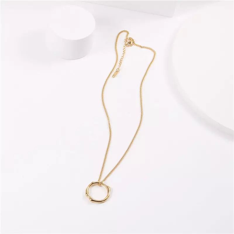 Dames Halsketting Goudkleurig Stainless Steel met Hanger 48+5cm Donnay