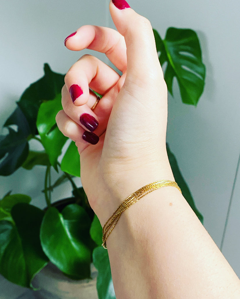 Dames Armband Cardona Vierdelig Goudkleurig 18K Stainless Steel | Natala