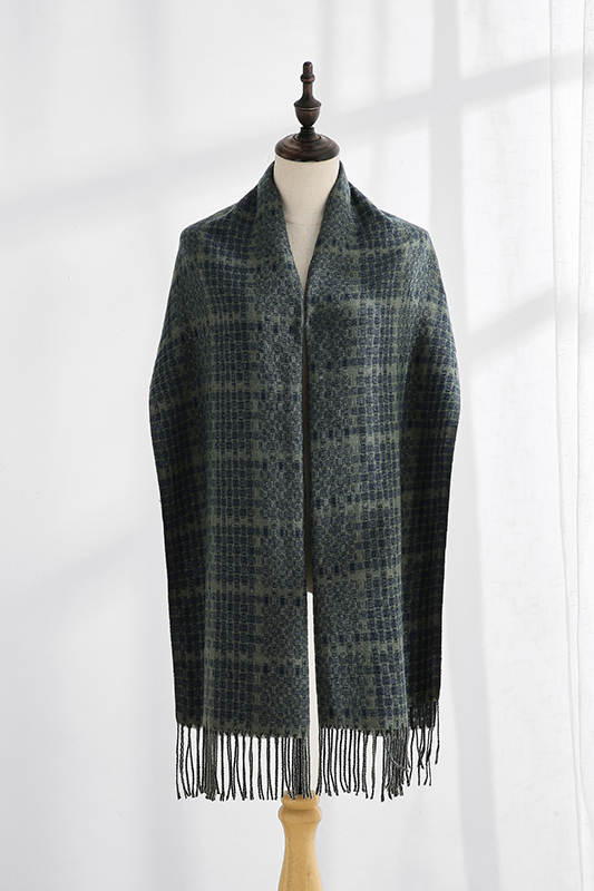 Dames Sjaal Cashmere/polyesther kleur Groen 180 Cm