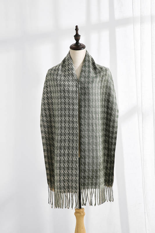 Dames Sjaal Cashmere kleur Groen 180 Cm Benssens