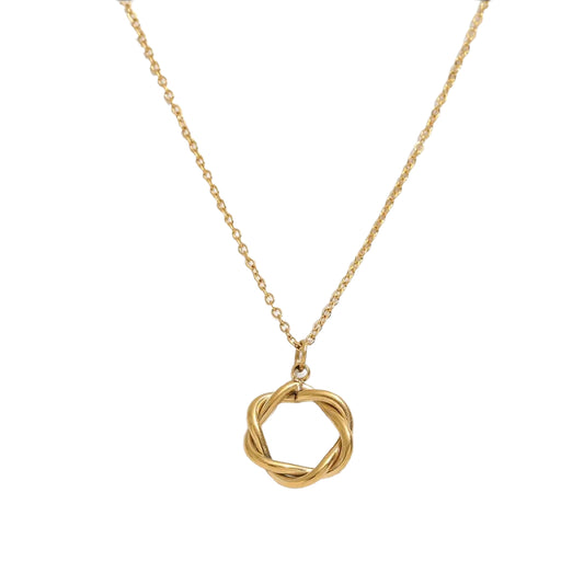 Dames Halsketting Goudkleurig 18K met Hanger 41+5cm