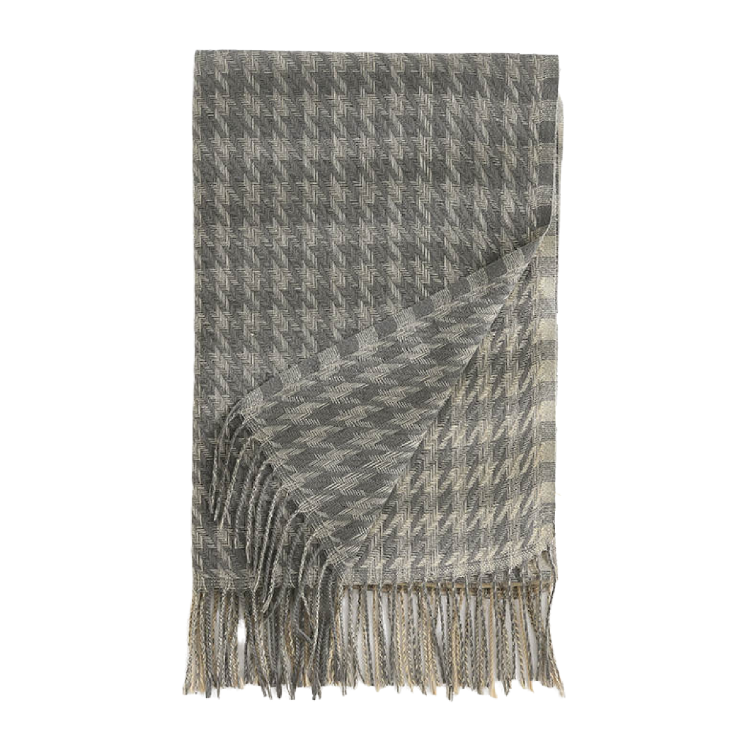 Dames Cashmere Sjaal Groen Beige 180cm